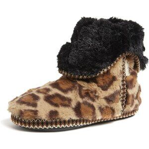 Women's Fuzzy Memory Foam Beth Bedroom Bootie Slipper Sock with Grippers